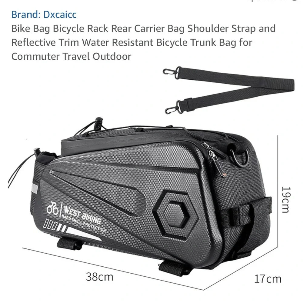 Black Bicycle Rack Bag - Picture 12 of 16